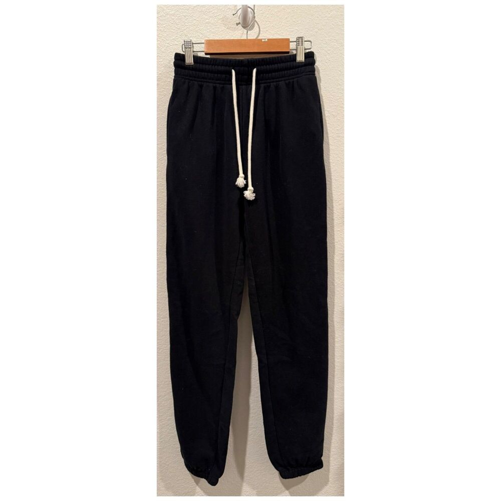 OUT FROM UNDER Tie Front Pockets Black Pants